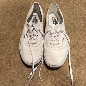 Vans White Canvas Sneakers Authentic Style